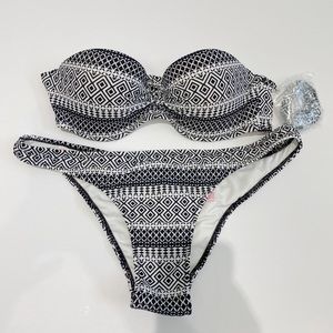 Victoria’s secret black and white bikini NWOT